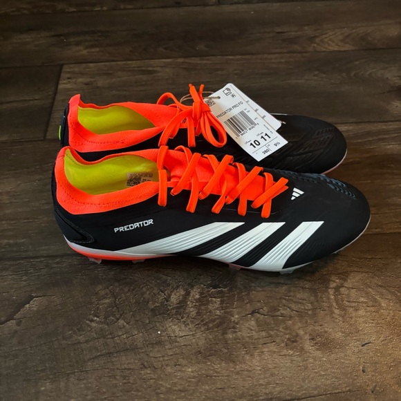 Adidas Men\'s Predator Pro FG Soccer Cleats Black Orange Size 9 NEW IG7777 main image 4